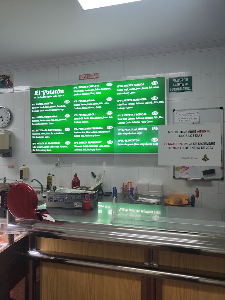 Restaurante El Pataton — Carta