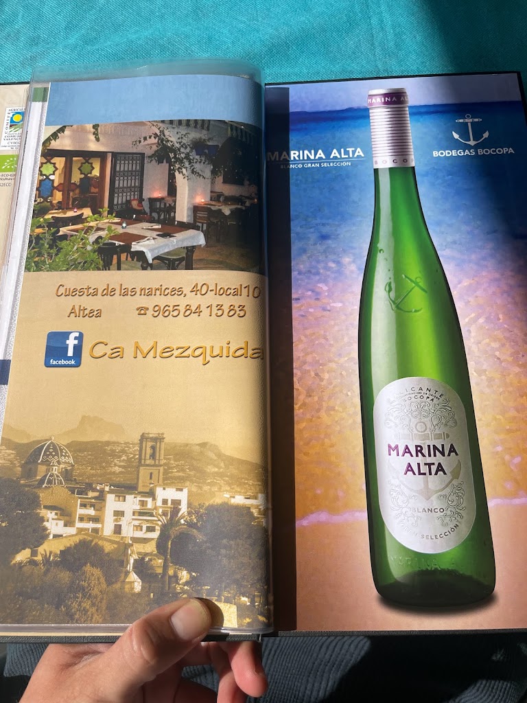 Restaurante Ca Mezquida — Carta