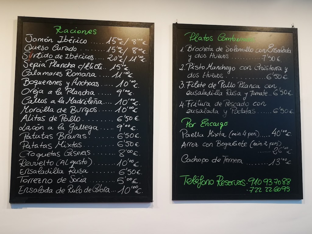 Restaurante la Casa de la Pradera — Carta