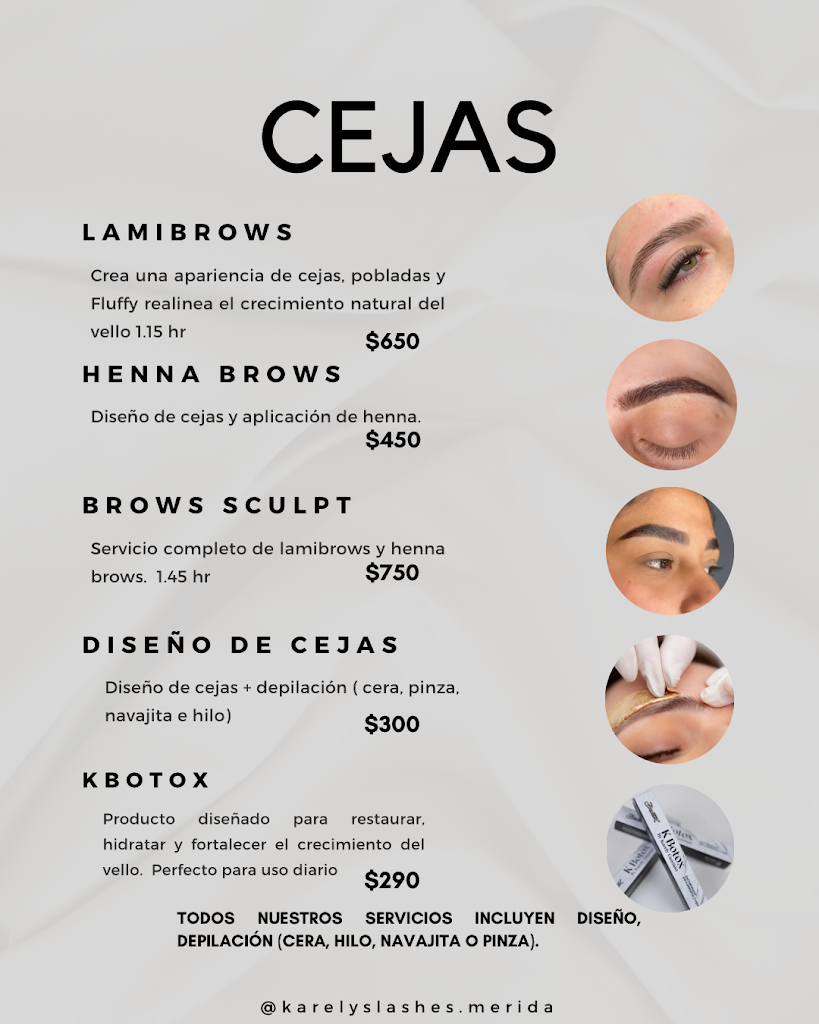 Karelys Lashes Merida — Carta