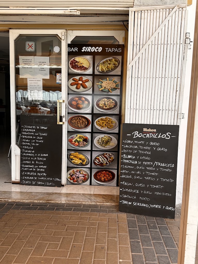 Bar El Siroco — Carta