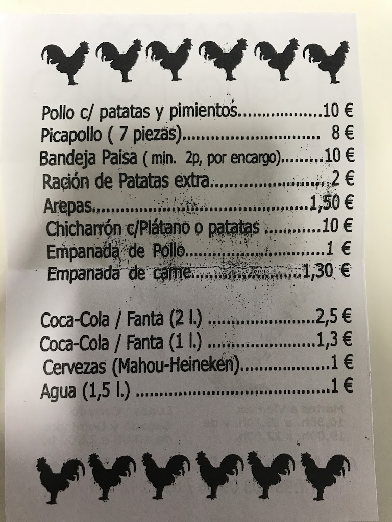 El Senor Pollo — Carta