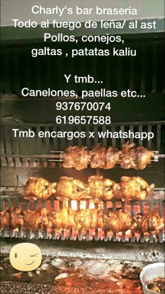 Charlys bar braseria — Carta