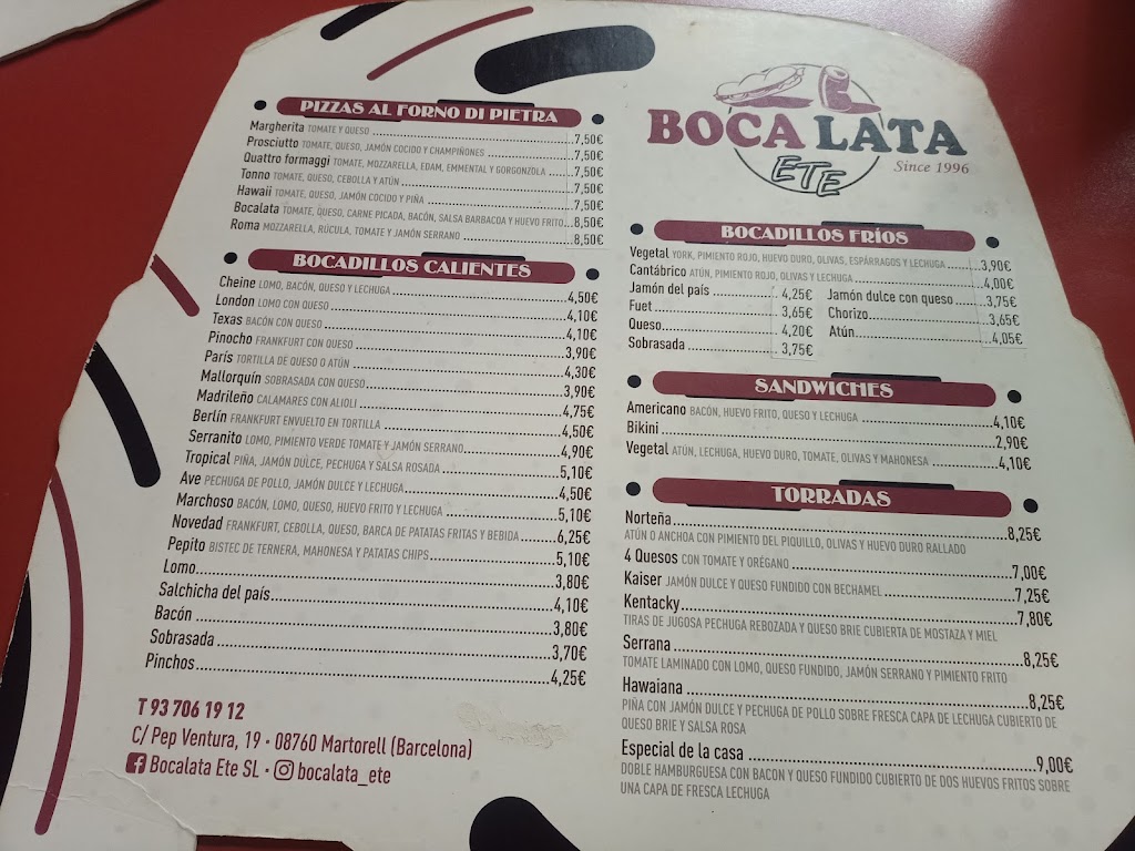 Bocalata ETE SL — Carta