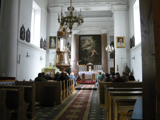 Wnętrze kościoła Św. Tekli w Krzyżanowicach Dolnych