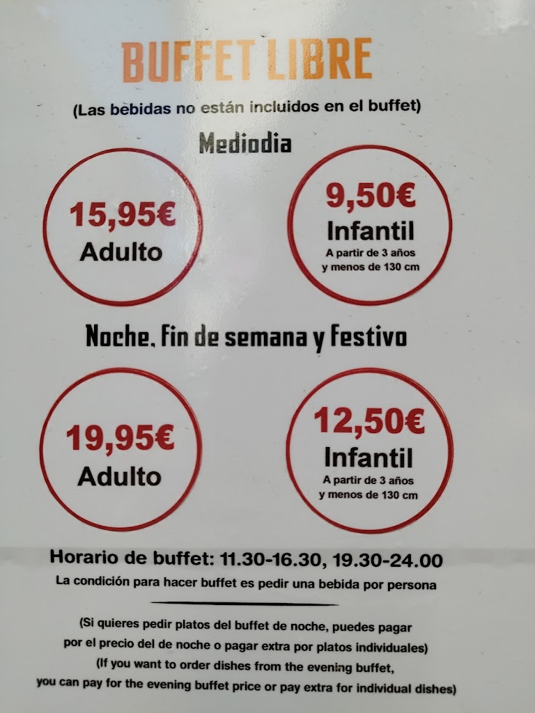 SUSHI KING CALELLA — Carta