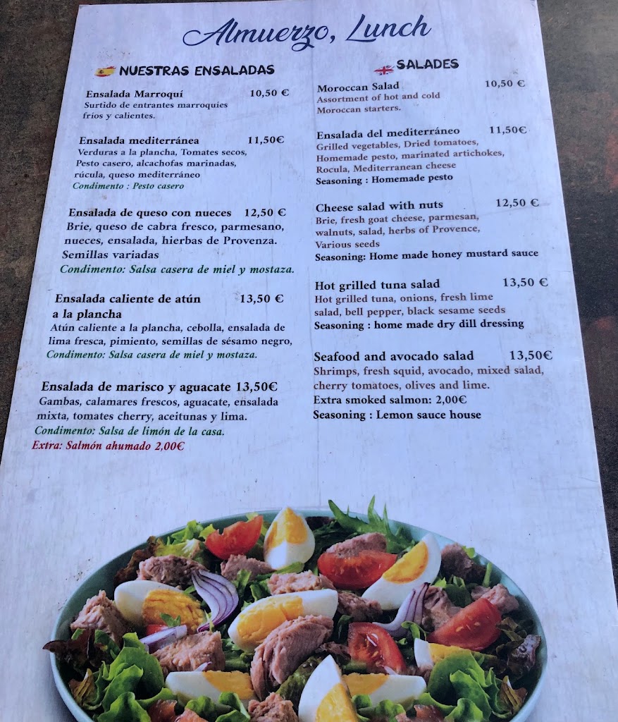 Kookento cafe — Carta