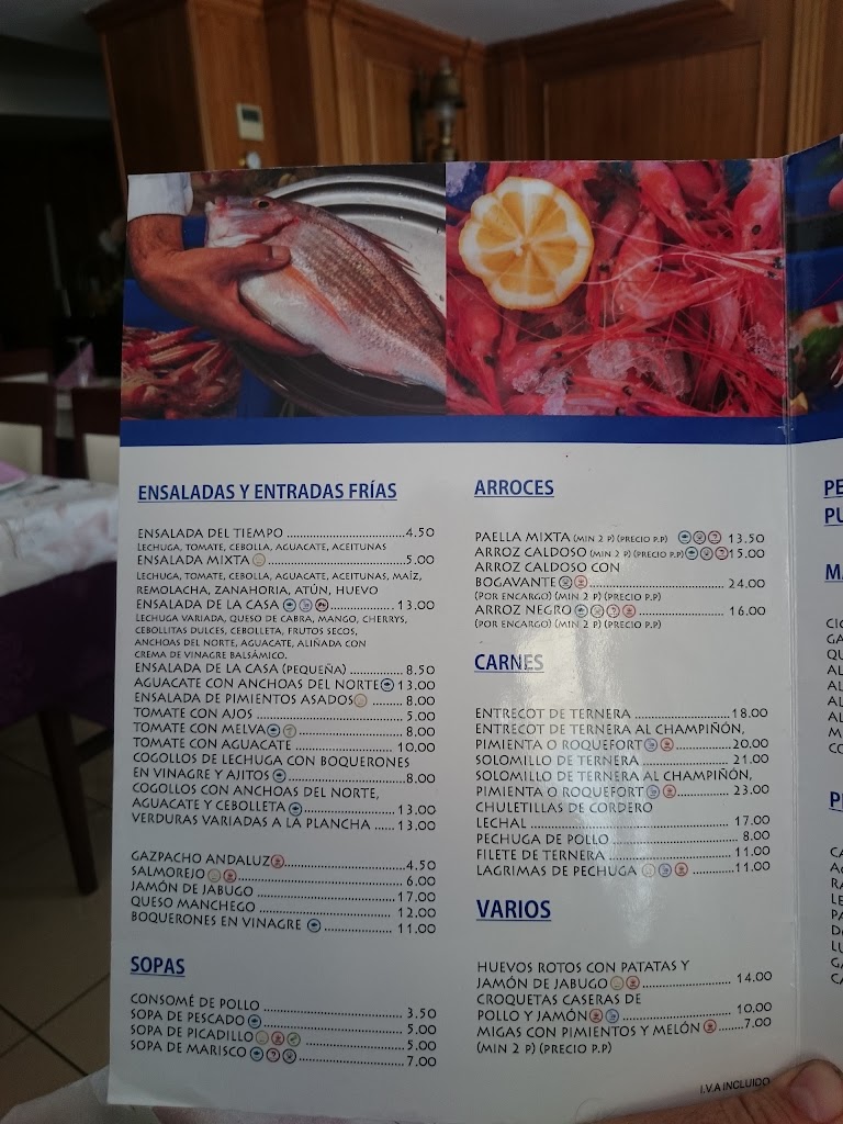 Restaurante Juan Garcia — Carta