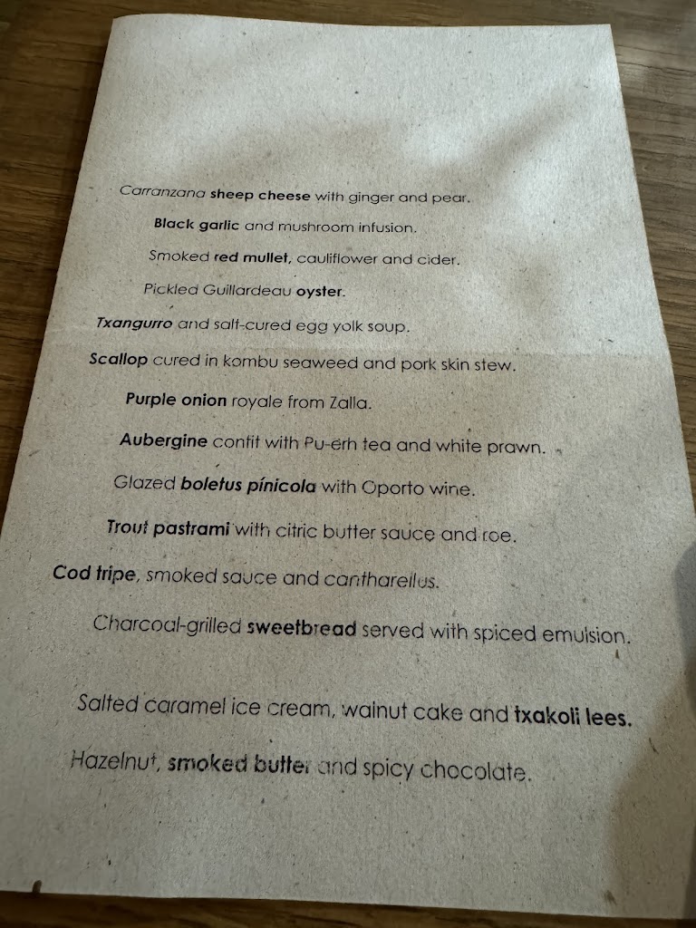 Restaurante Mina — Carta