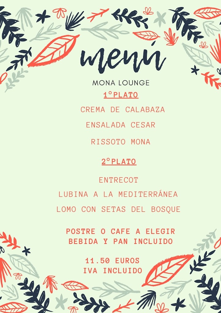 Monita Bar — Carta