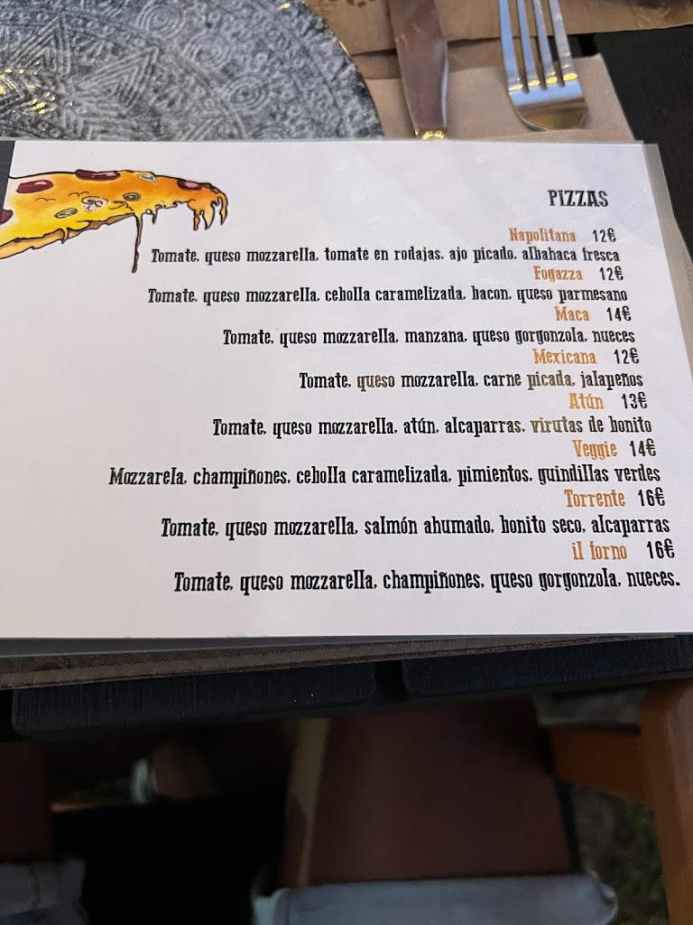 Il Forno La Antilla — Carta