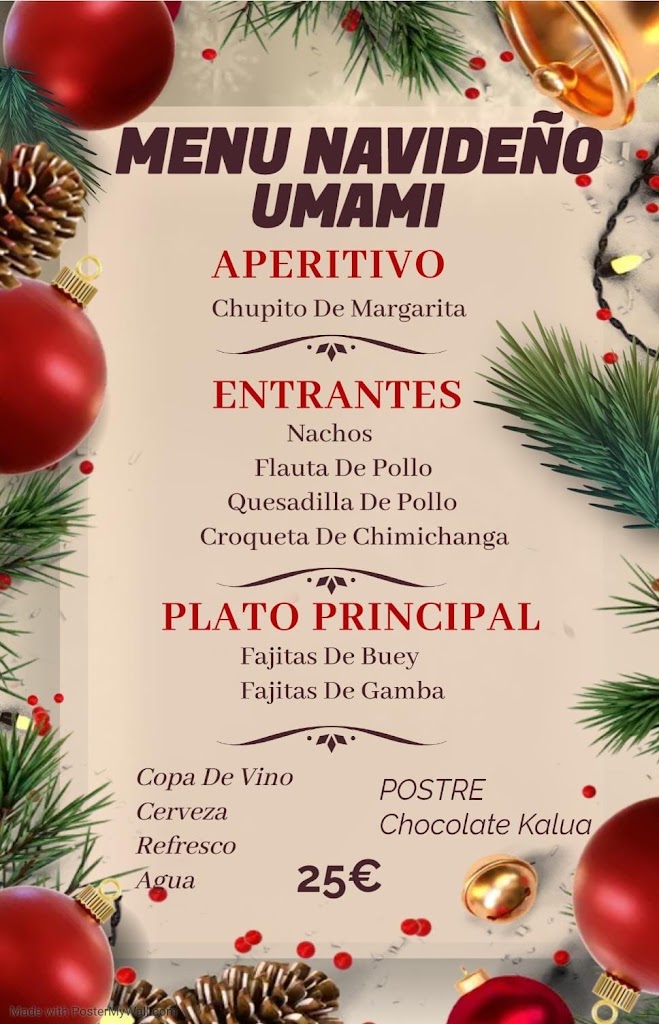 Umami Mexican Gourmet — Carta