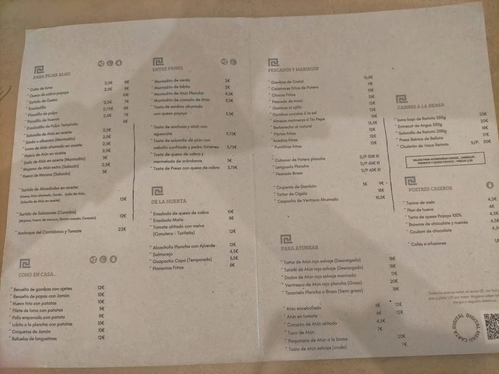 Anfora Taperia — Carta