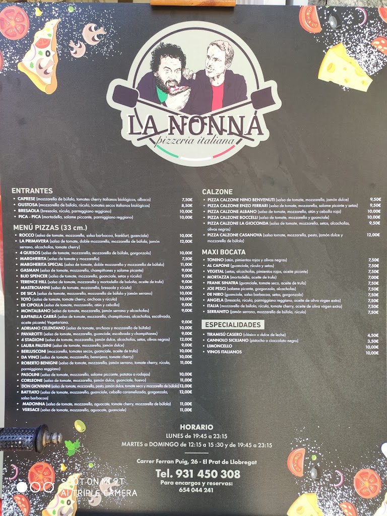 La Nonna_ Pizzeria italiana — Carta