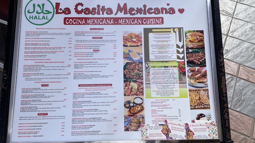 La Casita Mexicana — Carta