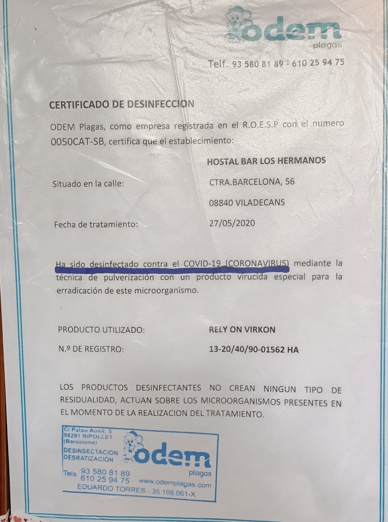 Restaurante Los Hermanos — Del propietario