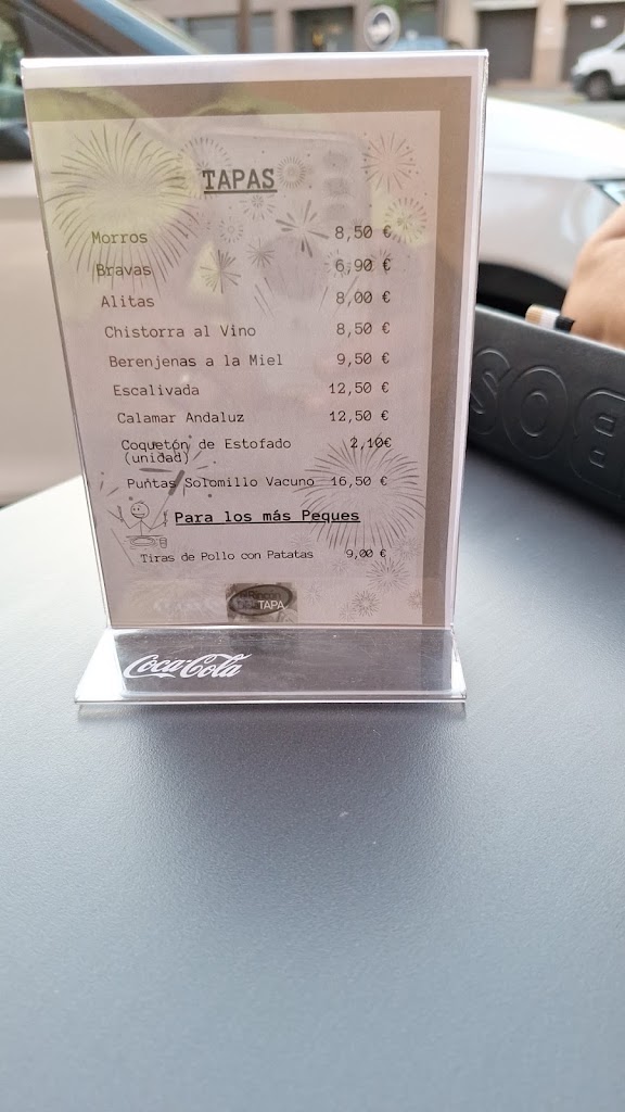 Restaurante El Rincon de La Tapa — Carta