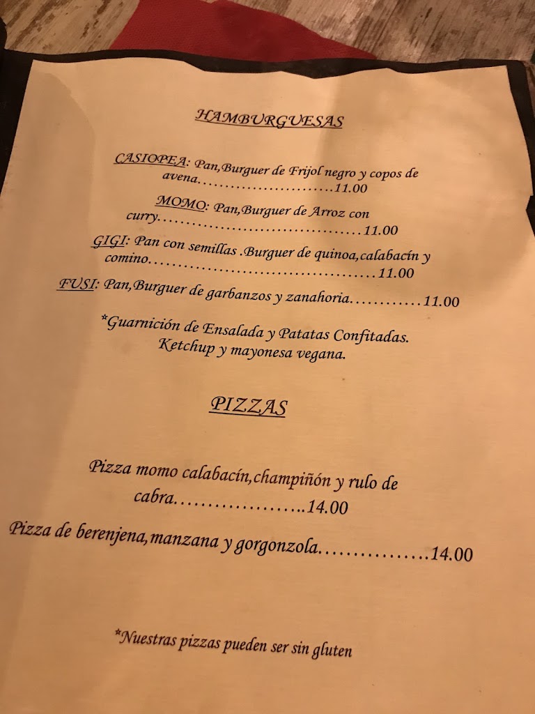 Chef Momo — Carta