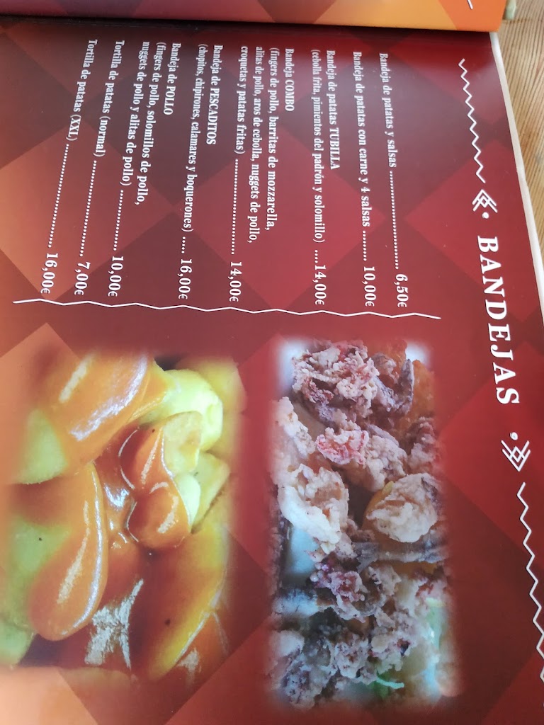 Tubilla Bar Cerveceria — Carta