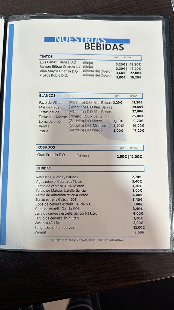 Restaurante Rias Baixas | PulperiaMarisqueria y Arroces Alcorcon — Carta