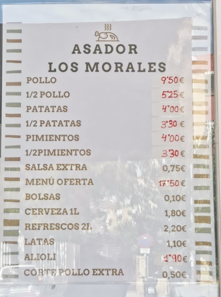 Asador De Pollos Nueva Sevilla — Carta