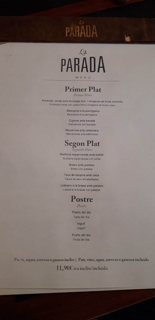 Red Waggon Gastrobar — Carta