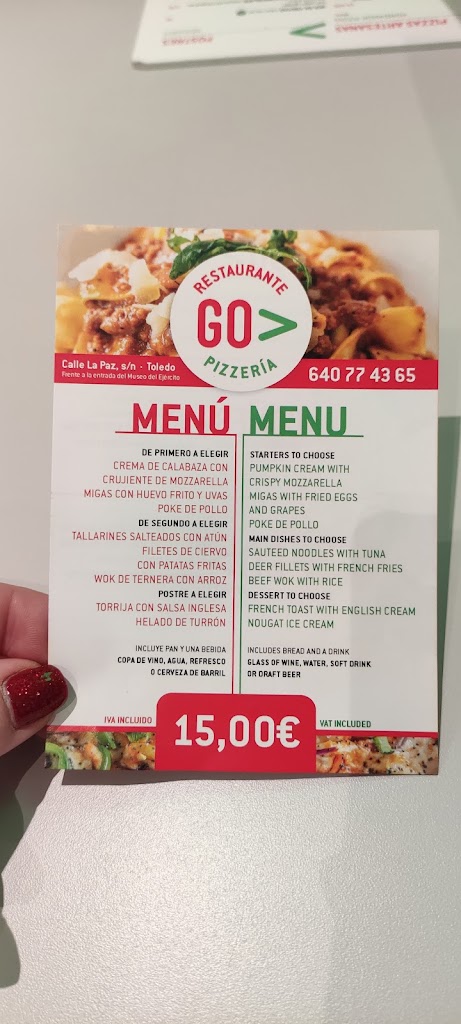 Tapas Restaurante GO ALCAZAR — Carta