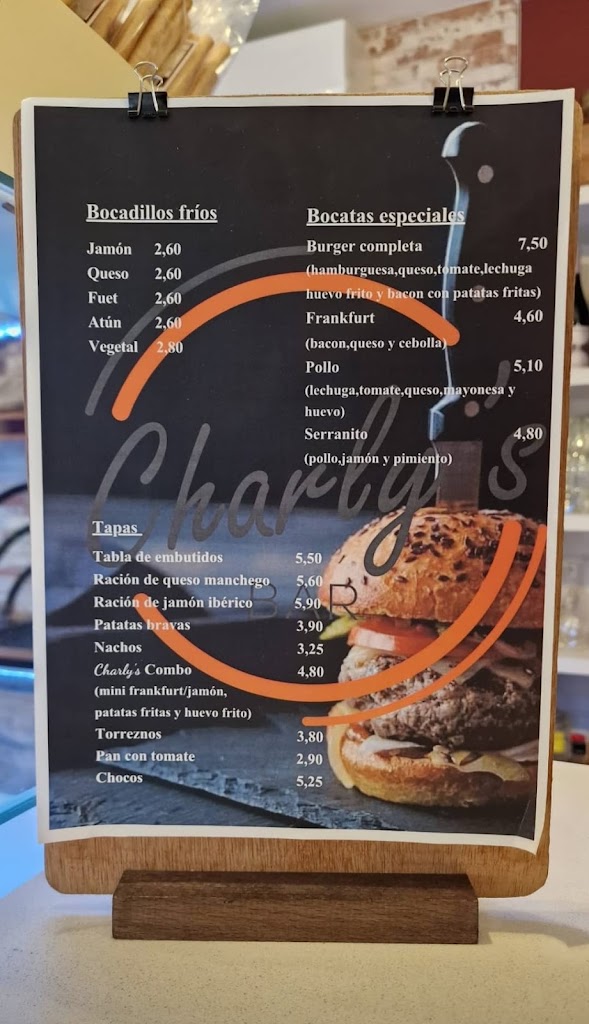 Charly's bar — Carta