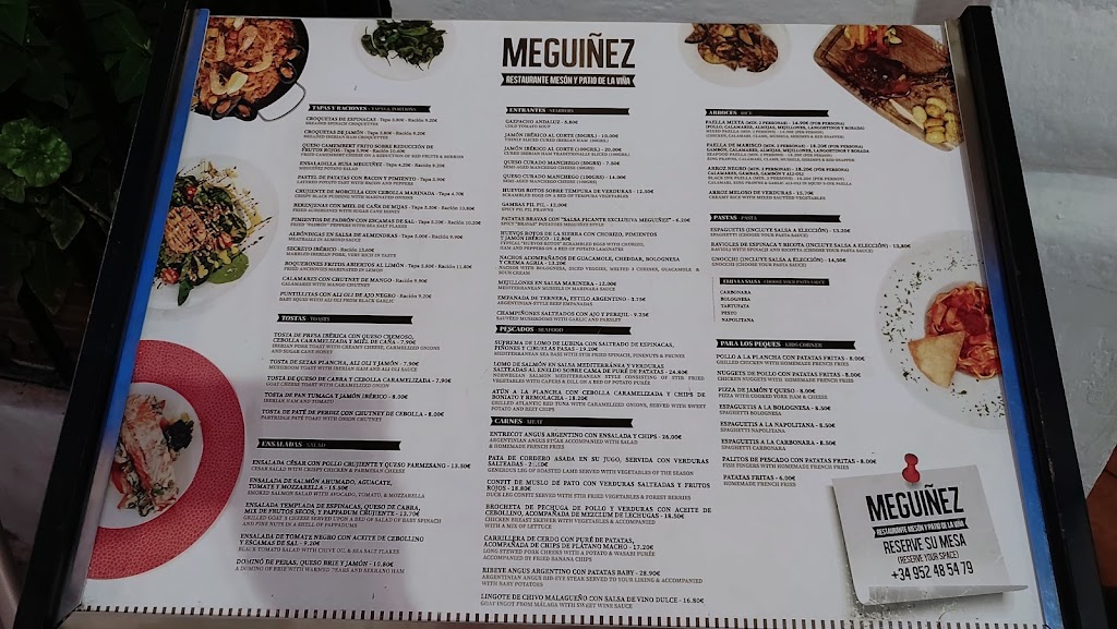 Restaurate Meguinez — Carta