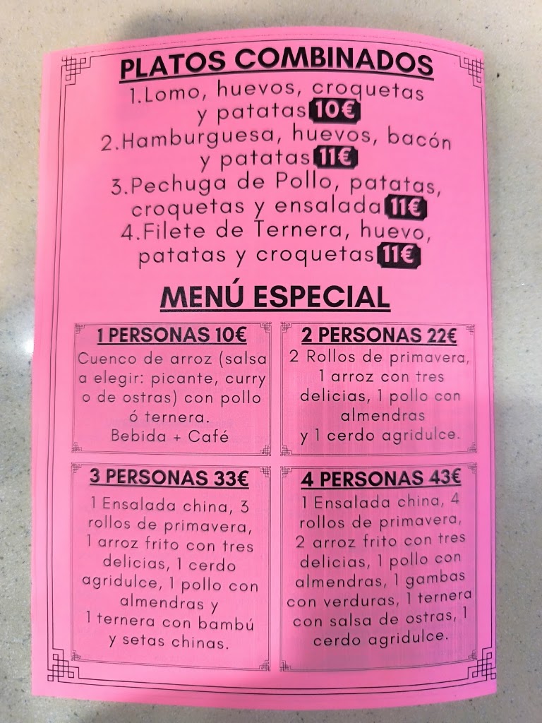 Cafe Lledo — Carta