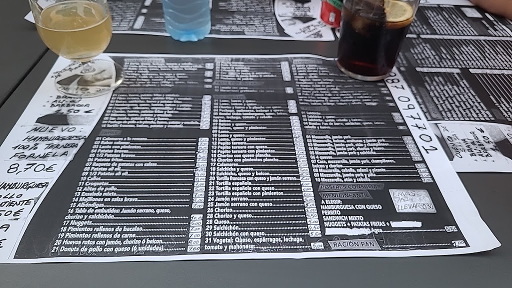 Cafeteria Mister's G — Carta