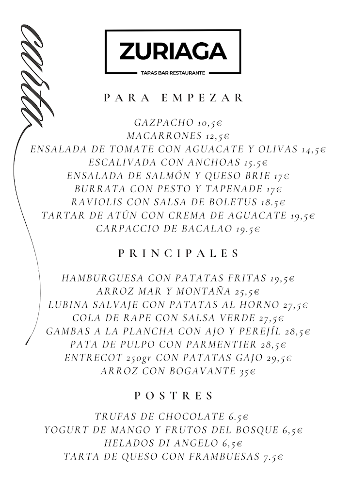 Zuriaga — Carta