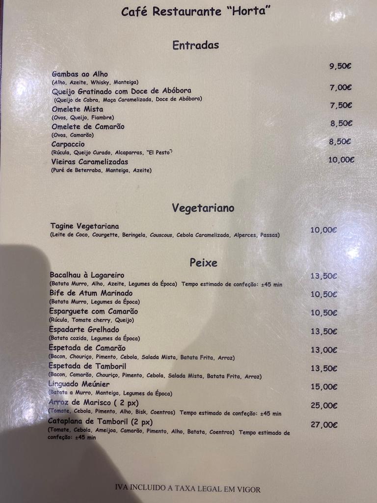 Horta — Carta