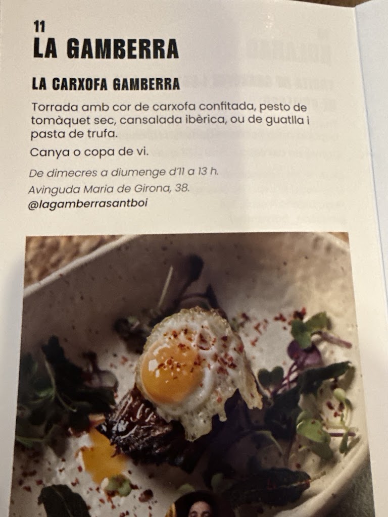 La Gamberra — Carta