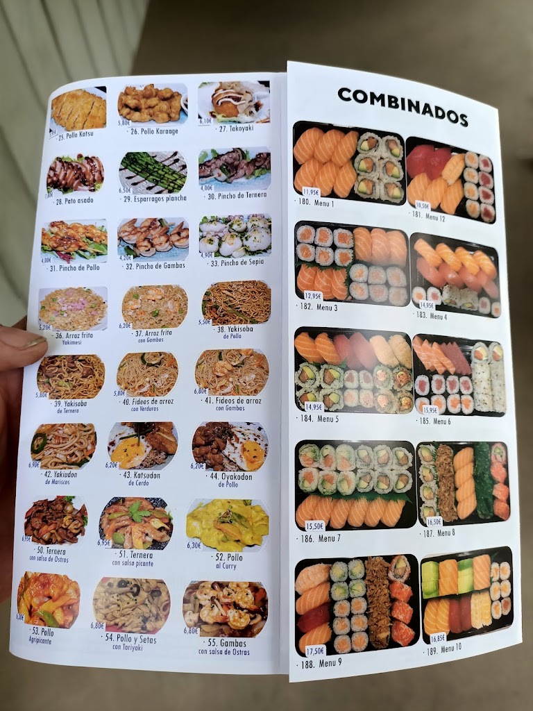 Sushi Yaya — Carta