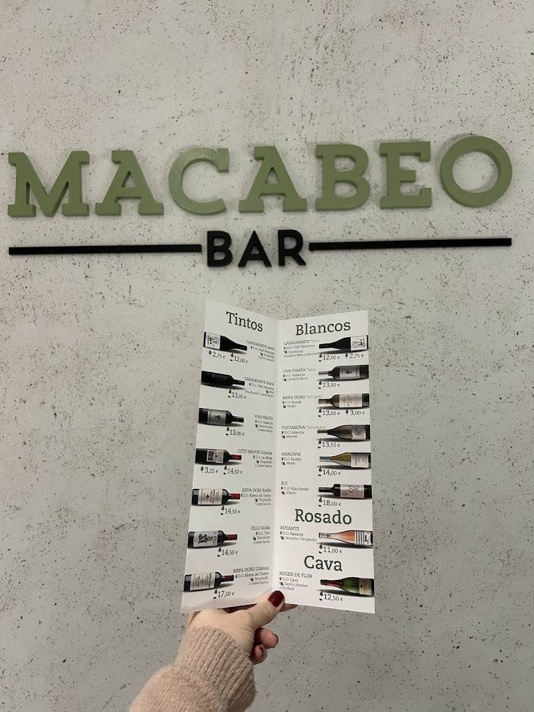 Macabeo Bar — Carta