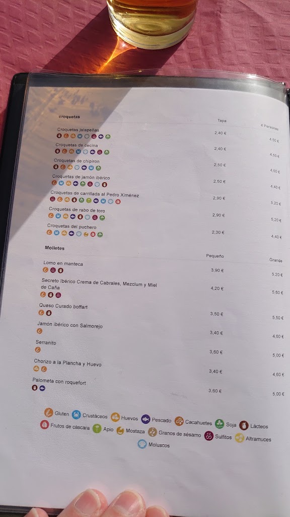 La Terracita Bar Restaurante — Carta
