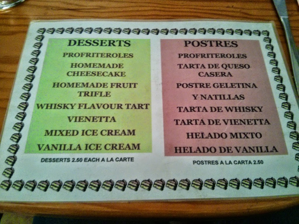 Deja Vu Restaurant - Alfaz del Pi — Carta