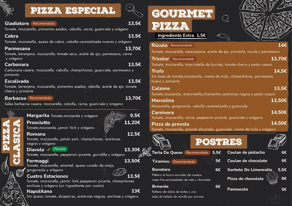 Gladiatore Ristorante — Carta