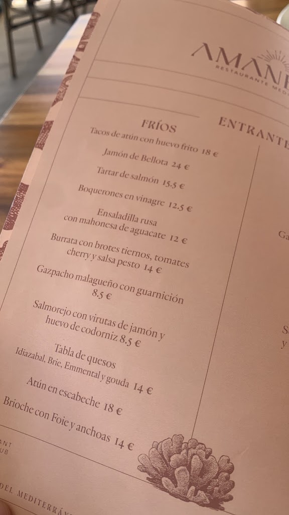 Restaurante Amanecer Fuengirola — Carta