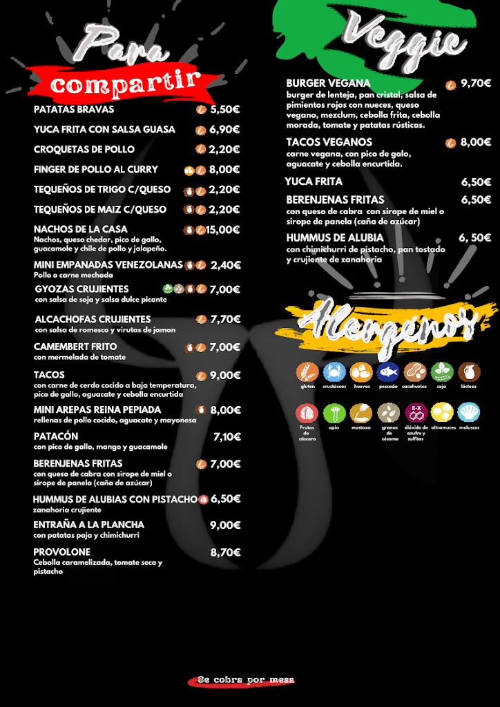 El Toro Brunch & Burger — Carta
