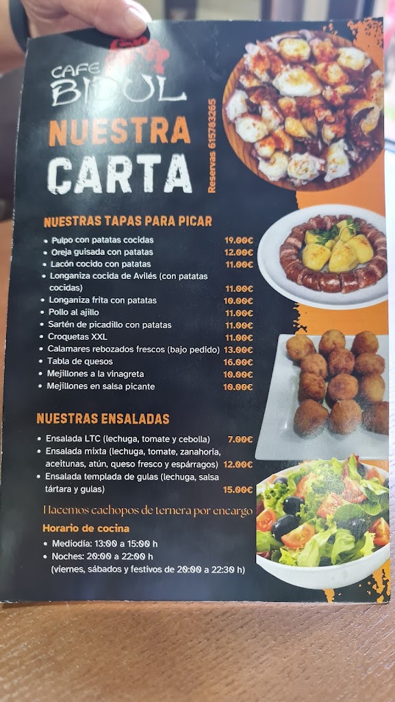 Cafe Bidul — Carta