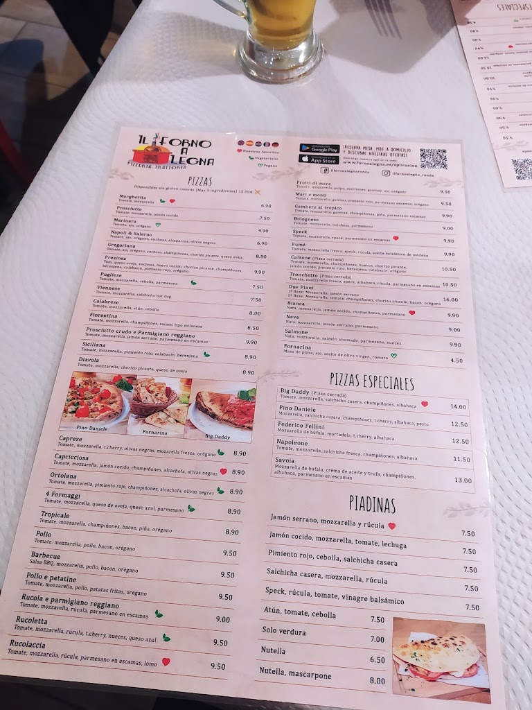 Il Forno a Legna — Carta