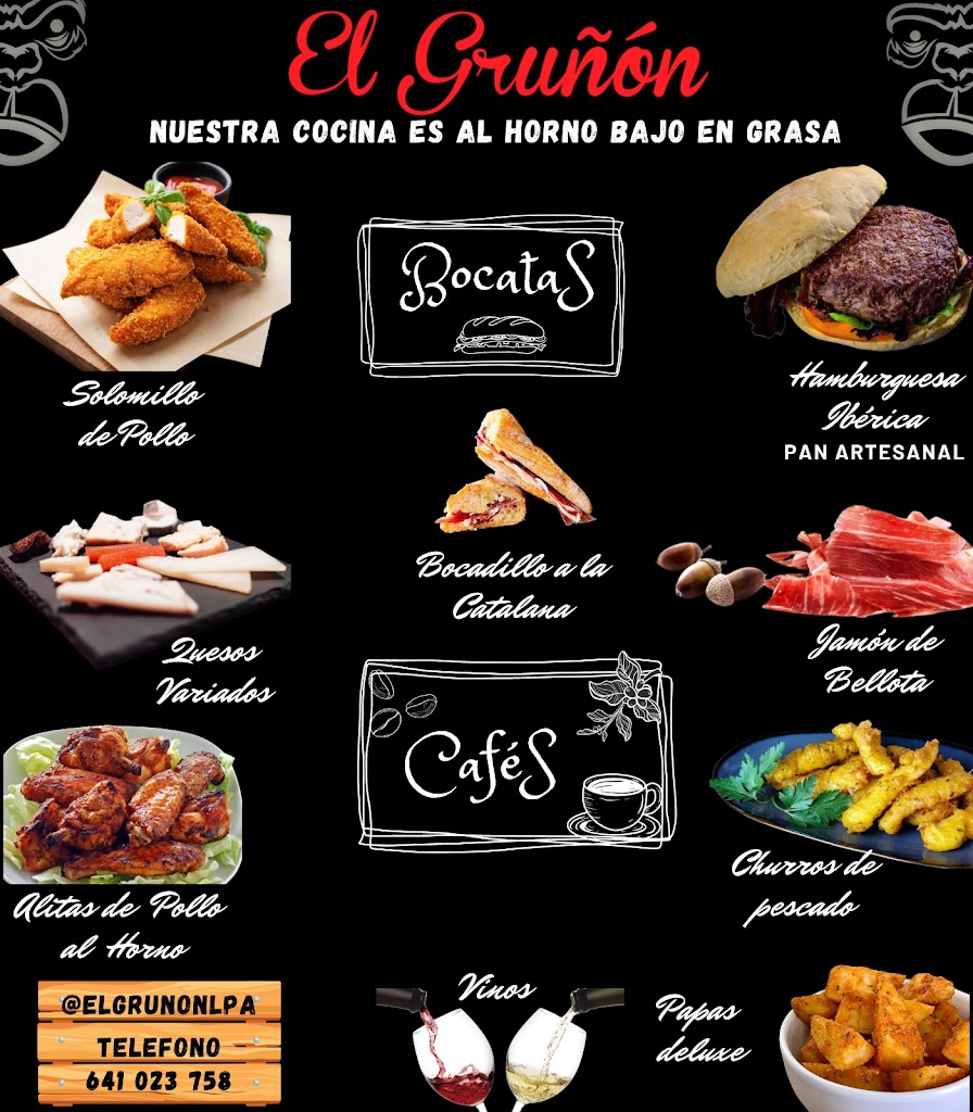 El Grunon Bar Cafeteria Gourmet — Carta