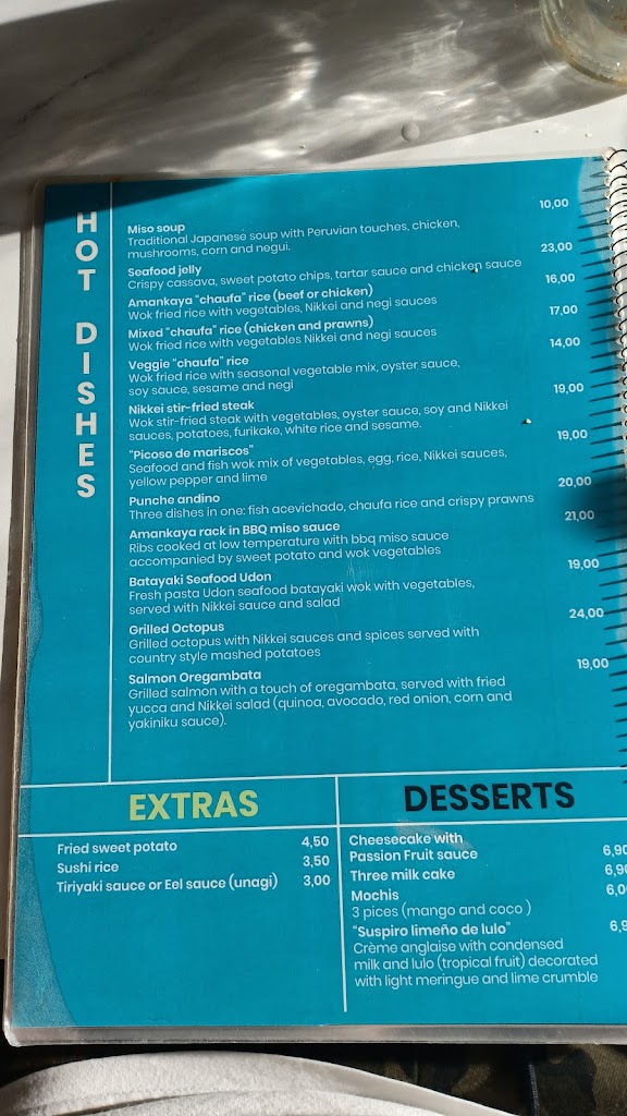 Amankaya Ibiza — Carta