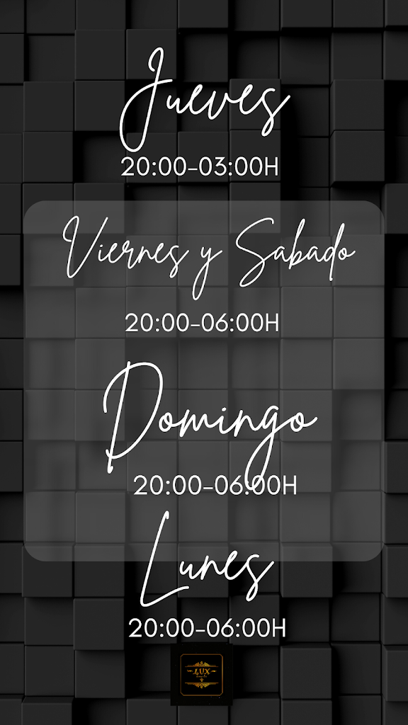 Lux Lounge Bar — Carta