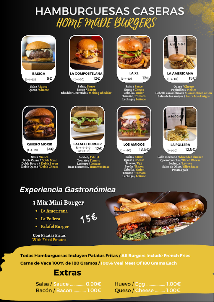 Los Amigos Bar & Restaurante — Carta