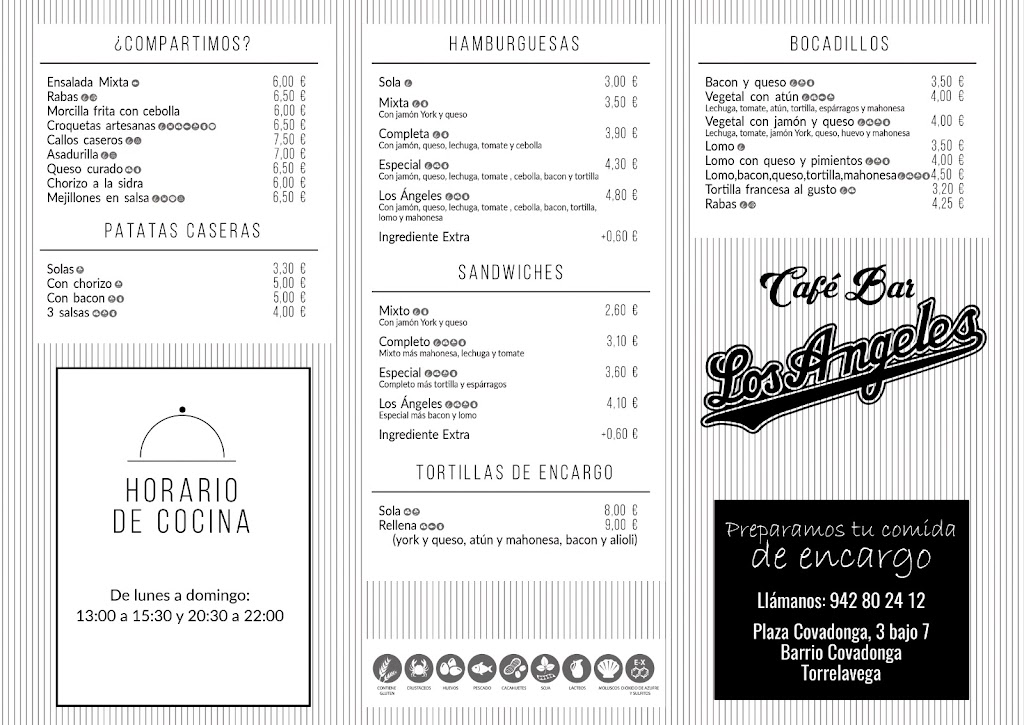 El Cafe de Maria — Carta