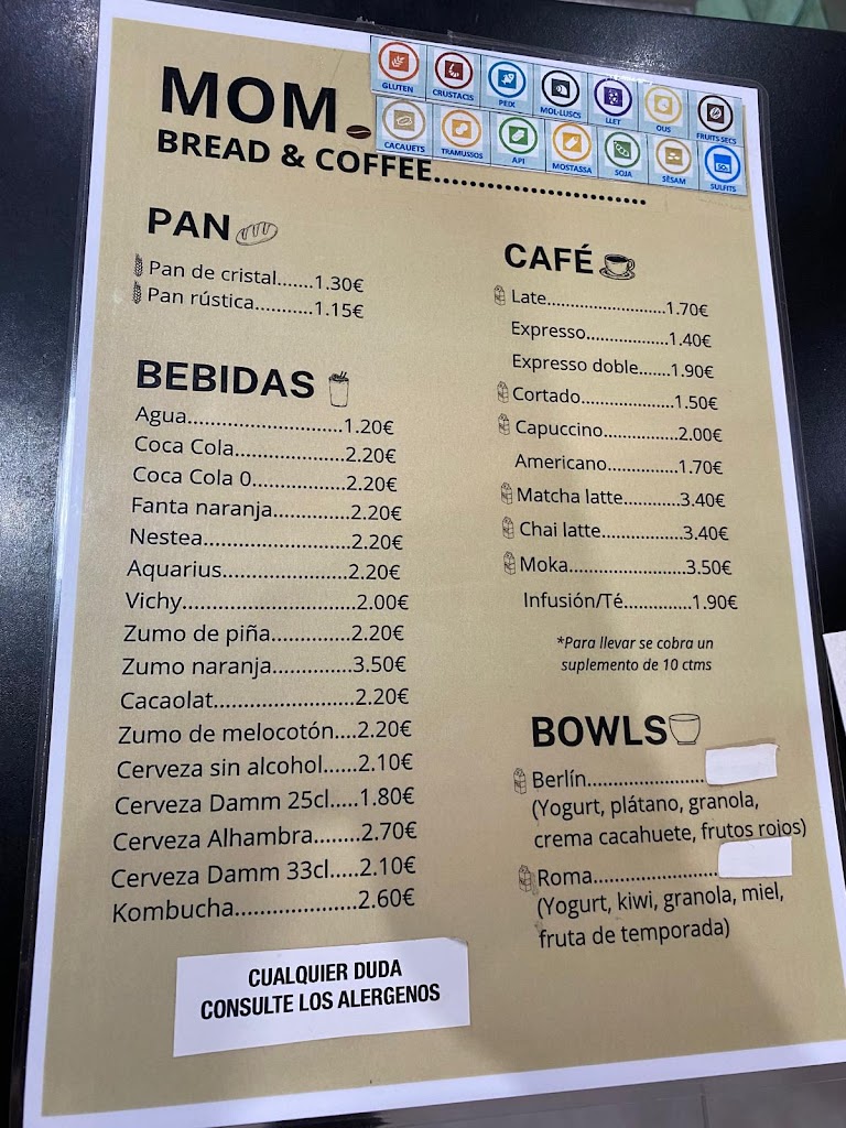 MOM Bread&Coffee — Carta