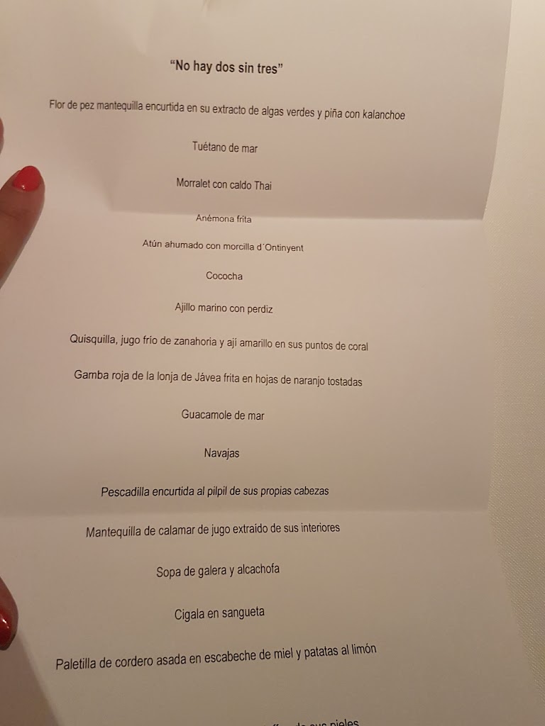 Restaurante Ritual de Terra — Carta